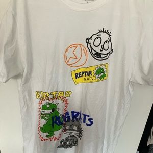 Rugrats Nickelodeon White Graphic Print T-shirt